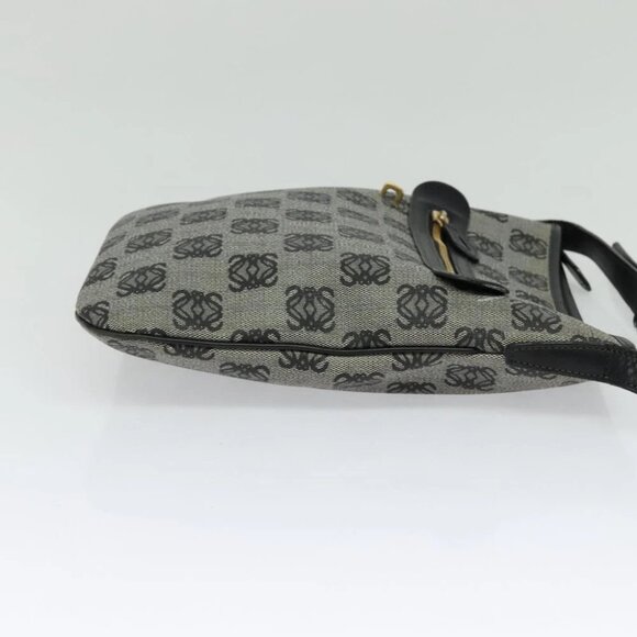 LOEWE anagram Shoulder Bag PVC Gray Gold Auth yk18308 - Picture 5 of 14